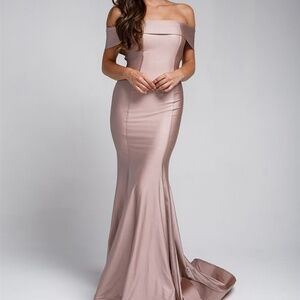 NEW DUSTY ROSE Evening Prom Formal LONG GOWN DRESS AC373